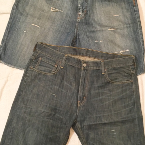 SEVEN,GUESS,LEVIS,ECKO DENIM SHORT LOT 36 MENS - Picture 2 of 4